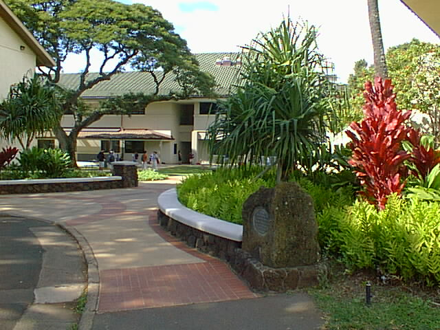 New science building and monument