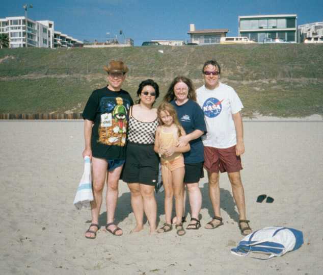 Karl, Debbie, Anna & us on the beach