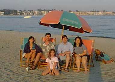 On the beach in San Diego