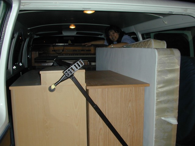 Van full of Mark's furniture