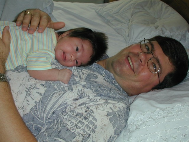 Tummy time with Daddy