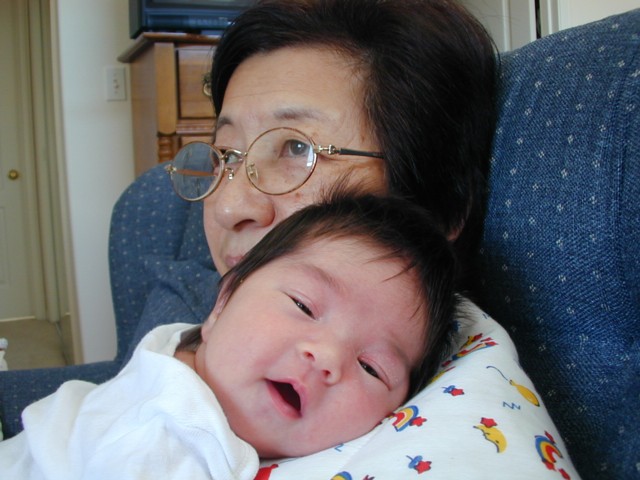 Grandma holding Lura