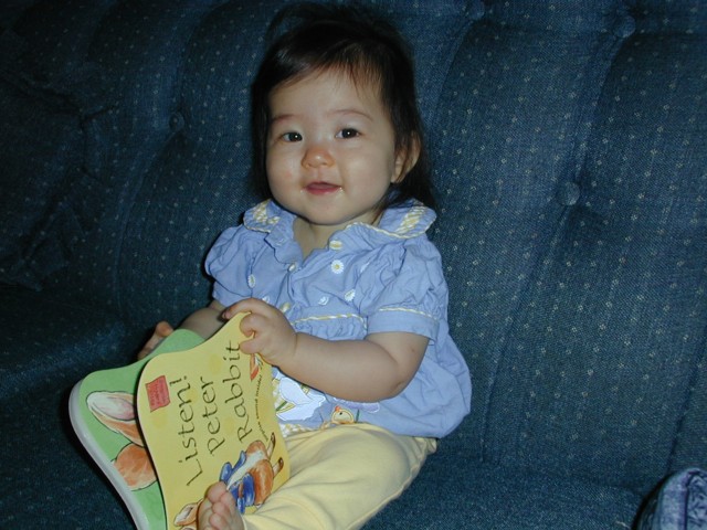 Reading on the couch