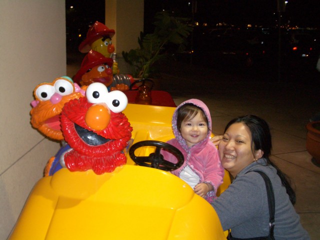 Riding with Elmo, Zoe, and Gail