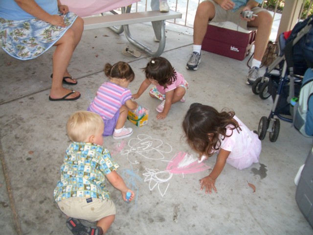 Chalk drawings