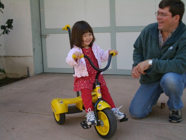 Riding tricycle