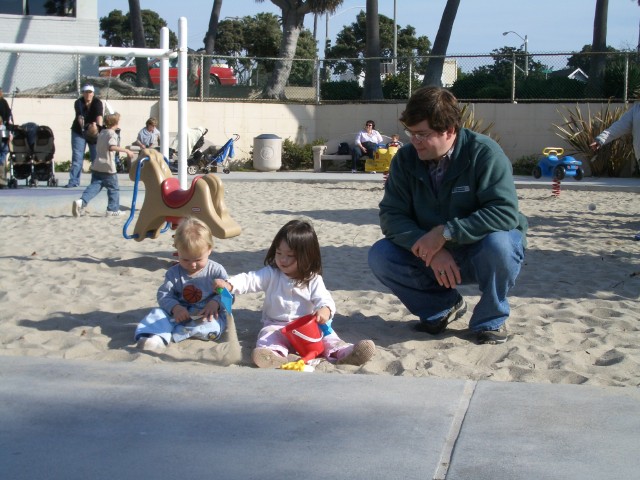 Playing in the sand