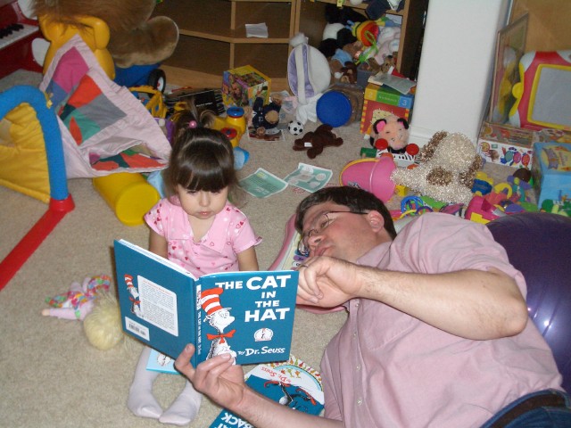 Reading to Gracie