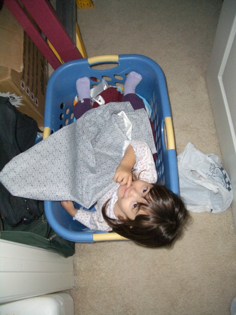 In laundry basket